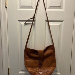 Unisa Brown Leather Handbag